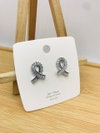 AD Diamond Steel And Rose Gold Party Wear Earrings 42
